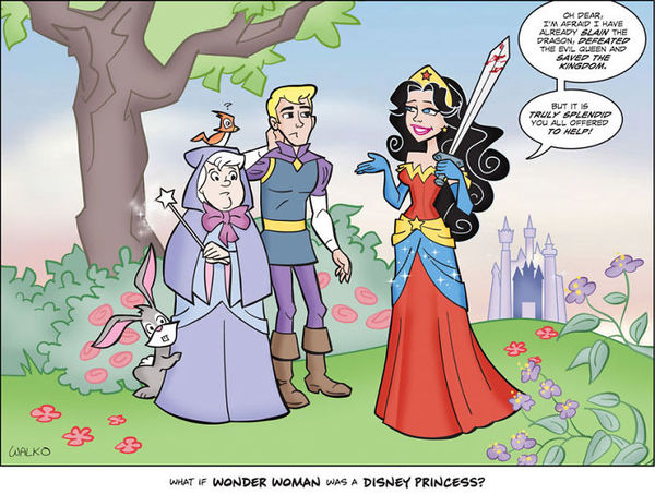 If Wonder Woman was a Disney Princess - Wonder Woman, Comics, Walt disney company, 