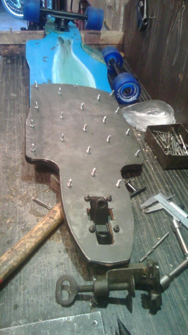 Longboard repair - My, Longboard, Repair, Steel, crazy hands, Longpost