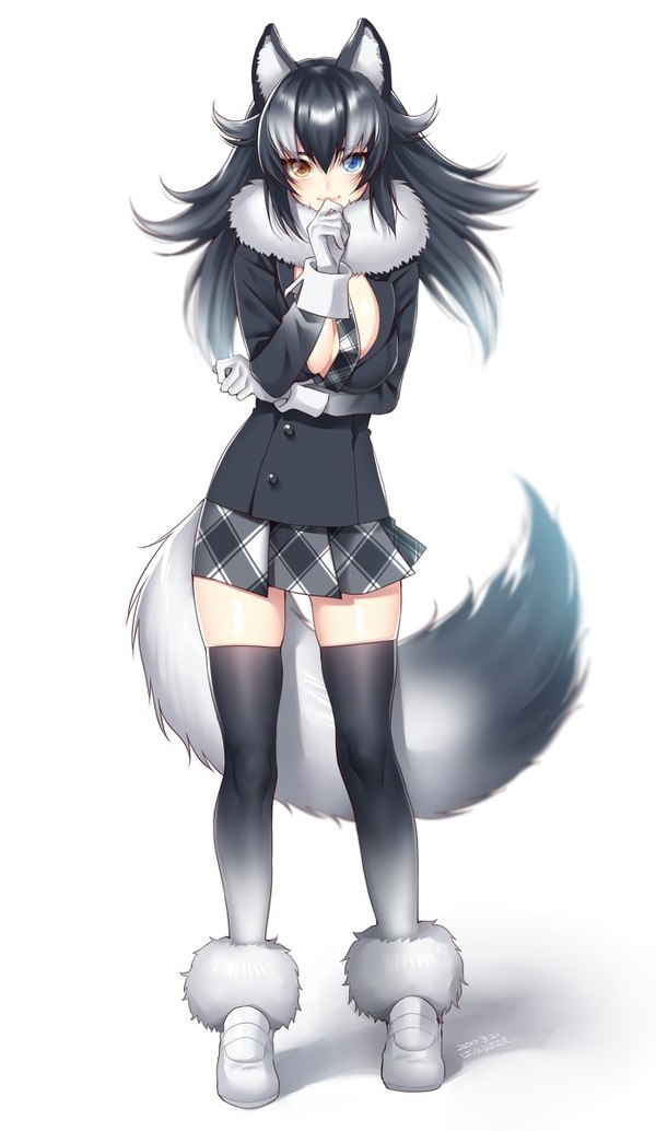 I saw several arts with her here, I decided to share some of my own. I even registered on peekaboo for this) - Anime art, Grey Wolf, Longpost