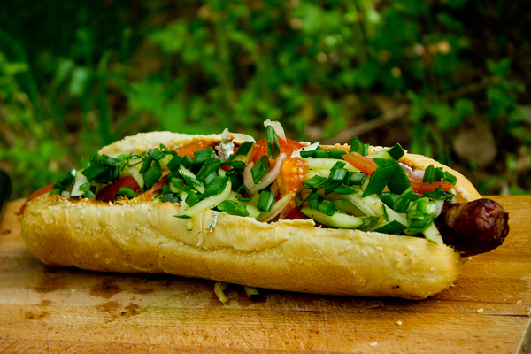 Simple hot dog. Cooked in the forest. - , Hot Dog, Recipe, My, 