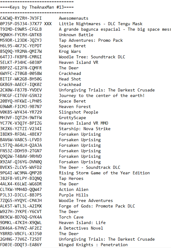 Keys #7 - Steam keys, Steam freebie, Longpost