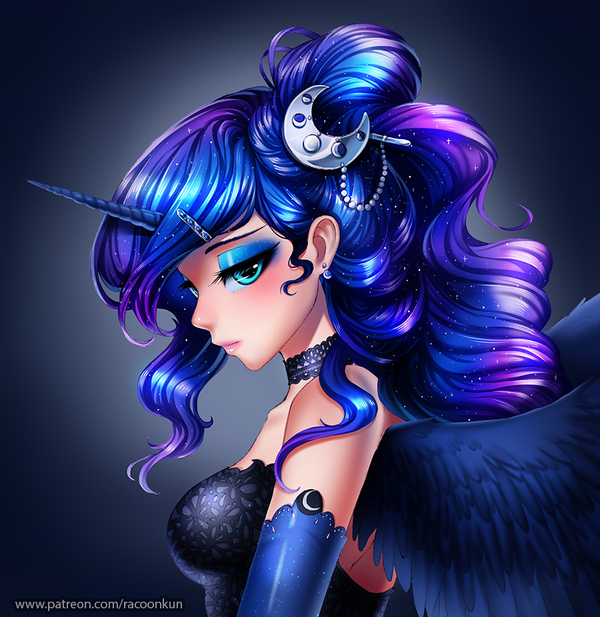 Luna Royal - My little pony, Princess luna, Humanization, Racoonkun