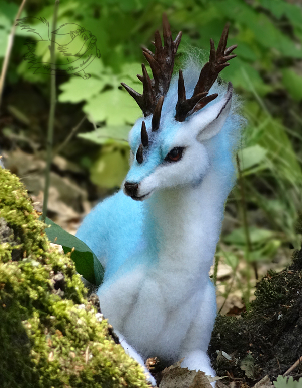 Horned Dragon Akhor - My, Author's toy, The Dragon, Creation, Handmade, Felt, Furry dragon, Frame toy, Dry felting, Longpost