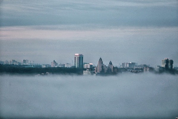 Туманное утро в Казани - Доброе утро, Фотография, Моё