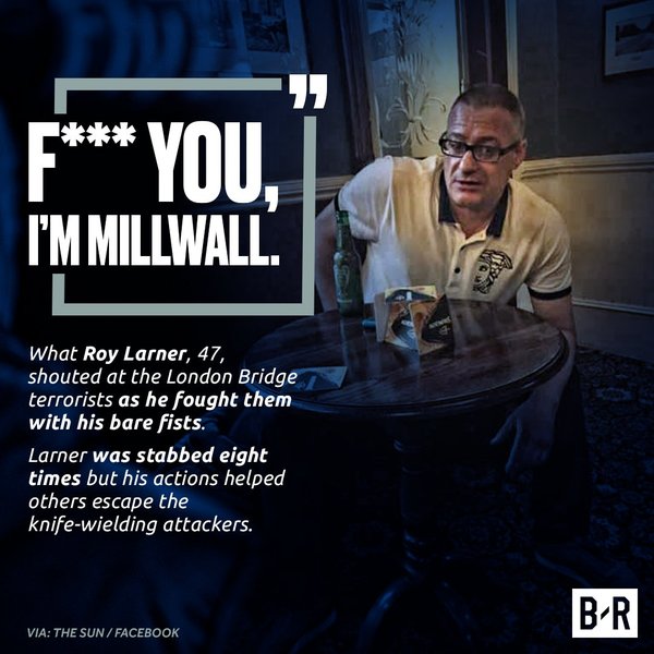 Millwall fan fights off 3 terrorists and gets 8 stab wounds - London, Terrorist attack, 