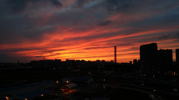 Petersburg sky - My, Saint Petersburg, Sky, Sunset, White Nights, beauty, Novaya Okhta