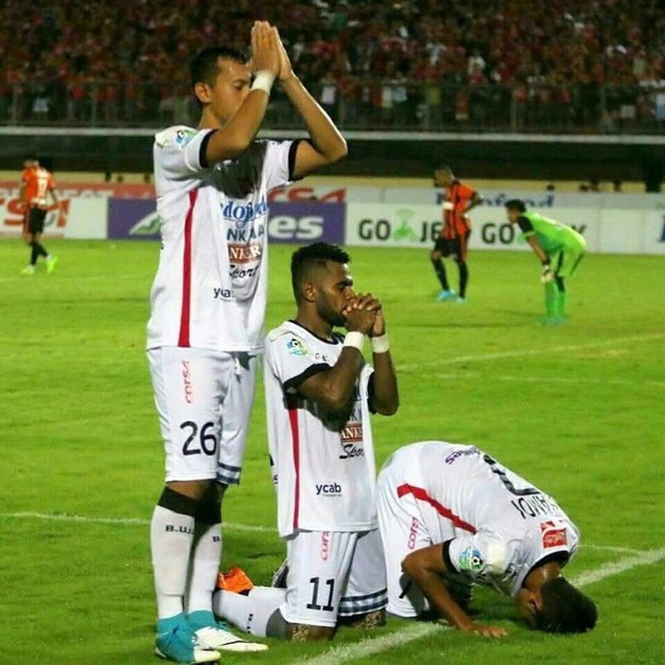 Football players of the Indonesian club Bali United celebrate the victory - Football, Victory, Religion, Friendship of Peoples, Religion