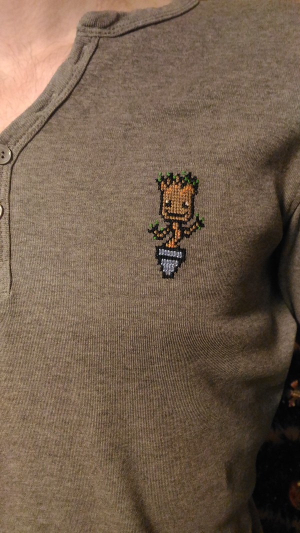 A little about baby Groot - My, Guardians of the Galaxy, Guardians of the Galaxy Vol. 2, Groot, Friday tag is mine, Hobby, Cross-stitch, Handmade, Longpost