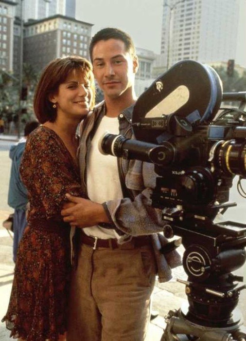 23 years ago the film Speed ??was released (June 10, 1994). Photos from the shooting. - Keanu Reeves, Sandra Bullock, Speed, Filming, Longpost