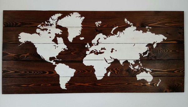 WALL WORLD MAP!!! - My, Longpost, Trend, World map, Tree, Decor