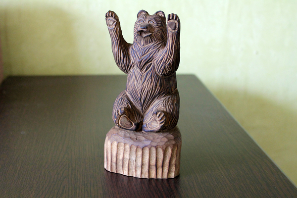 Carved Mishan. - My, The Bears, Michael, Potapych, Wood carving, Handmade, Russian bear