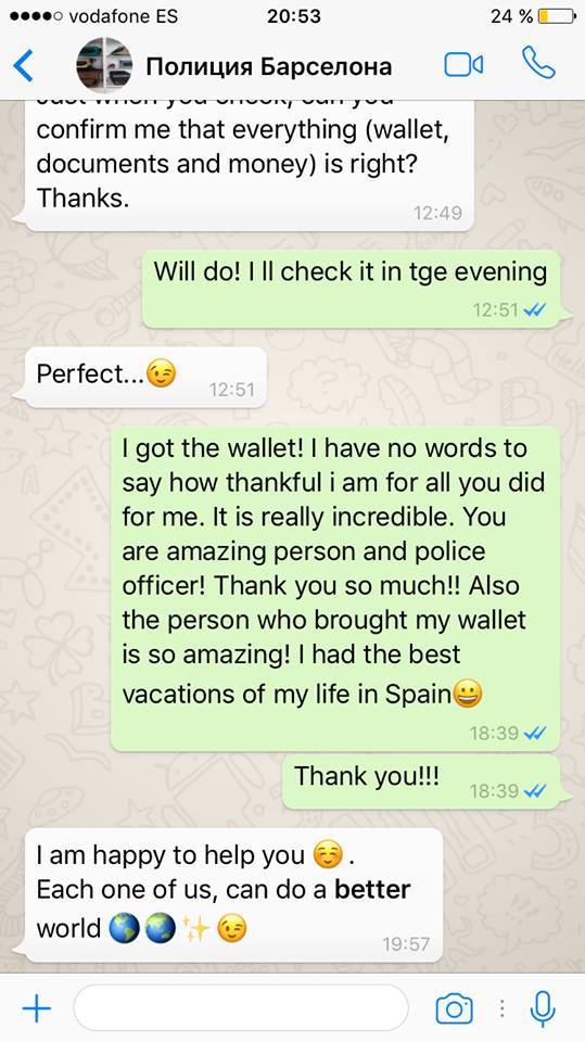 A good story about a policeman from Barcelona - Kindness, Police, Good people, Like this, , Longpost