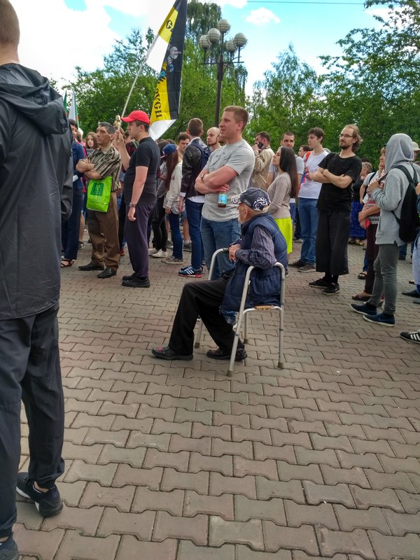 You can make a revolution while sitting - Krasnoyarsk, Revolutionaries, My, Grandfather, Rally