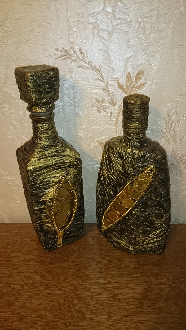 My money bottles. I make these bottles to order, you can make with any drink - Hobby, My, Needlework