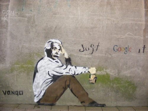 Just Google it - Albert Einstein, Graffiti