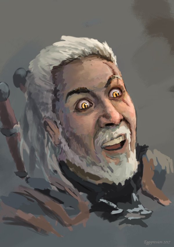 Nicholas of Rivia - Not mine, Drawing, Reddit, Witcher, Nicolas Cage, Humor, Screen adaptation