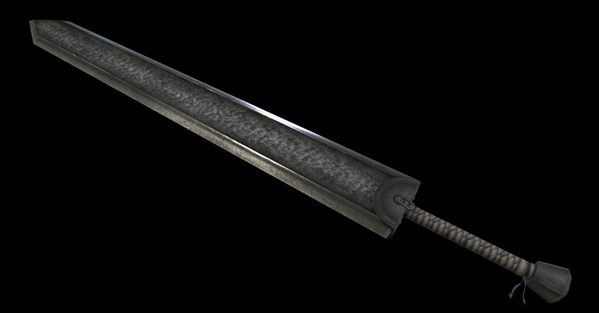 Большой черный меч. Берсерк меч Гатса. Двуручный меч Гатса. Драгон слеер меч.