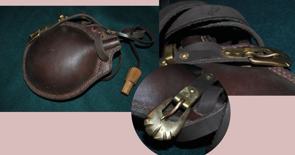 flask - With your own hands, Entourage, Needlework without process, Flask, Leather, Role-playing games, Roleplayers, Handmade