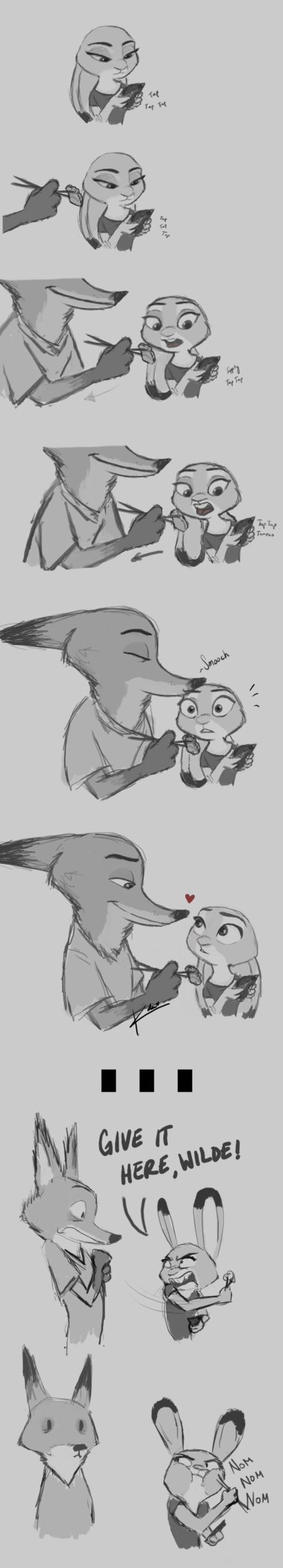 Джуди психанула. - Zootopia, Зверополис, Nick Wilde, Judy Hopps, Комиксы, Арт, Длиннопост