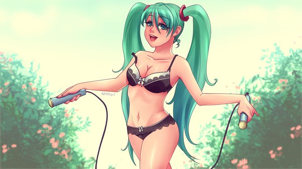 So much more convenient - Endless summer, Visual novel, Camp owlet, Hatsune Miku, Rayne, Art, 