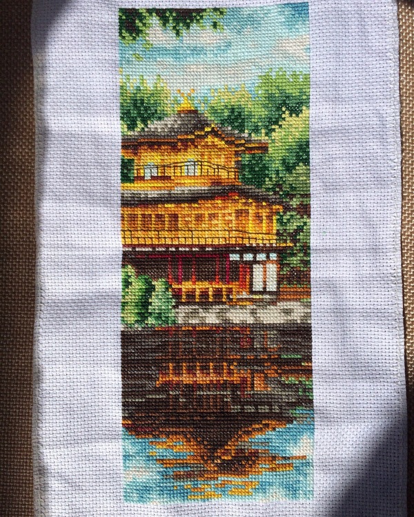 Embroidery. Kyoto. - My, Embroidery, Cross-stitch, Needlework, Painting, Kyoto, Japan