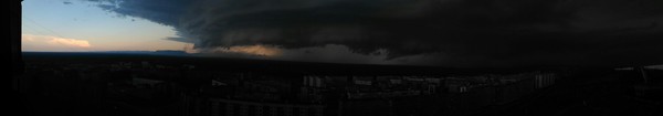 Natural disaster beyond the Arctic Circle. - My, Norilsk, Thunderstorm, Bad weather, Talnakh