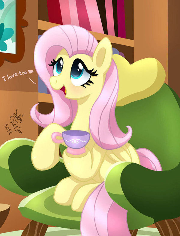 Fluttershy Tea Party - My Little Pony, PonyArt, S07e12, Spoilers ahead, Fluttershy