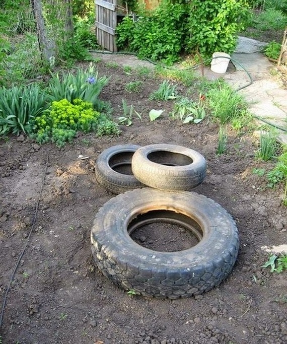 A woman smartly transformed her site using only old tires - Plot, Landscape design, Transformation, Tires, Longpost