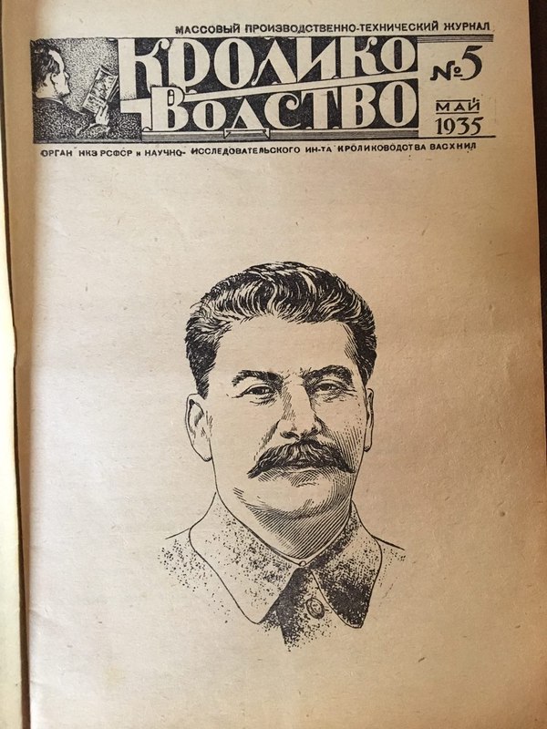 Rabbit breeding. - 1935, the USSR, Stalin, Magazine, Story