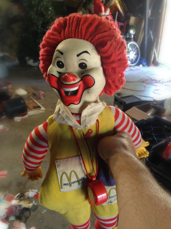 And at midnight his head will spin - Ronald McDonald, McDonald's, Doll, Clown, It