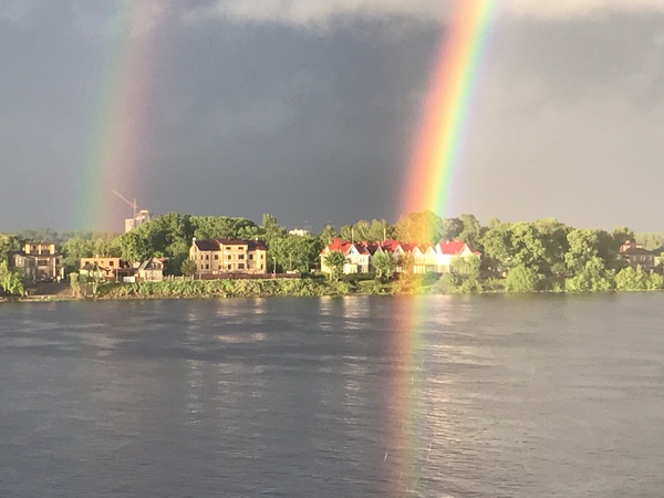 Rainbow from the Volga - beauty, My, Rainbow, Yaroslavl, River Station