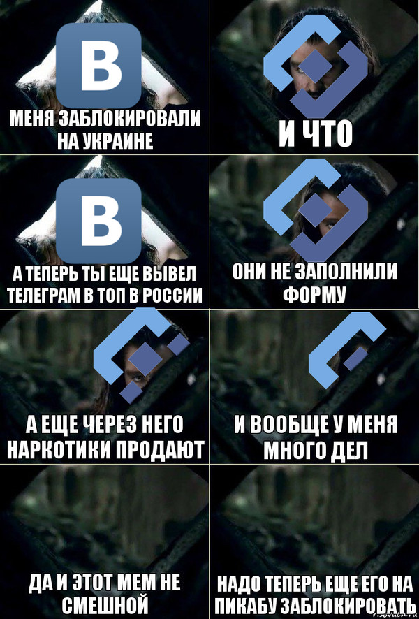 ILV logic - In contact with, Roskomnadzor, Telegram, My, Blocking, Memes