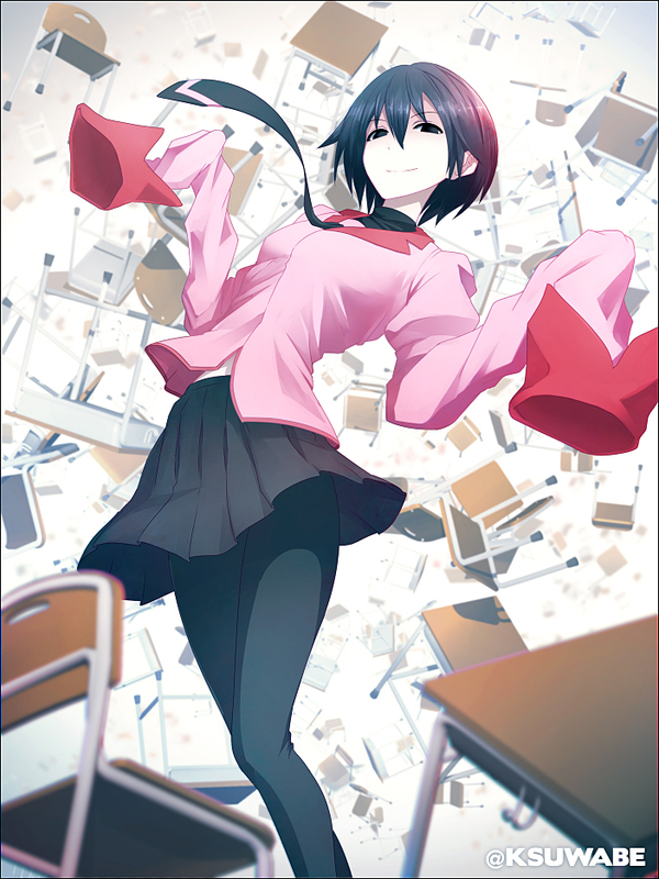 Интересно, а с трапами что будут делать? - Аниме, Anime Art, Ougi Oshino, Арт, Monogatari series