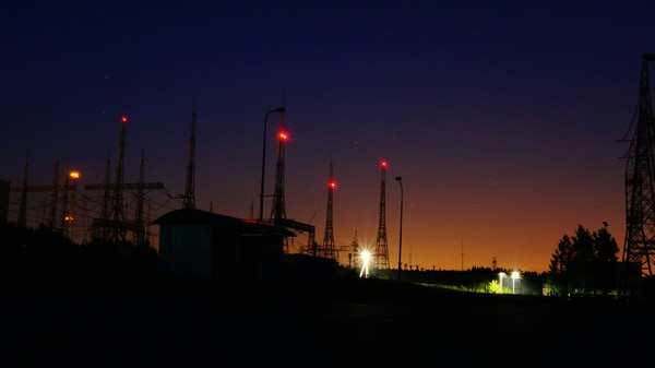 PS Bely Rast at sunset - My, Sunset, Substation, 