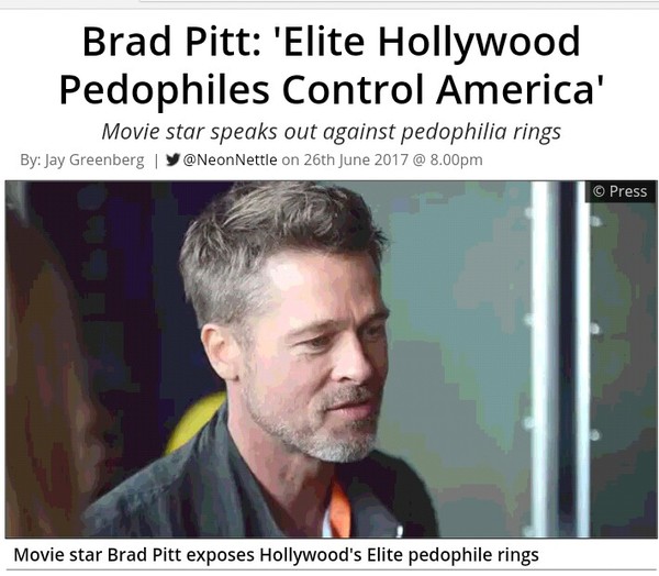 Brad Pitt: Elite Hollywood pedophiles run America ??[Fake] - America, Hollywood, Brad Pitt, Теория заговора, Elite, Pedophilia, Fake, Longpost