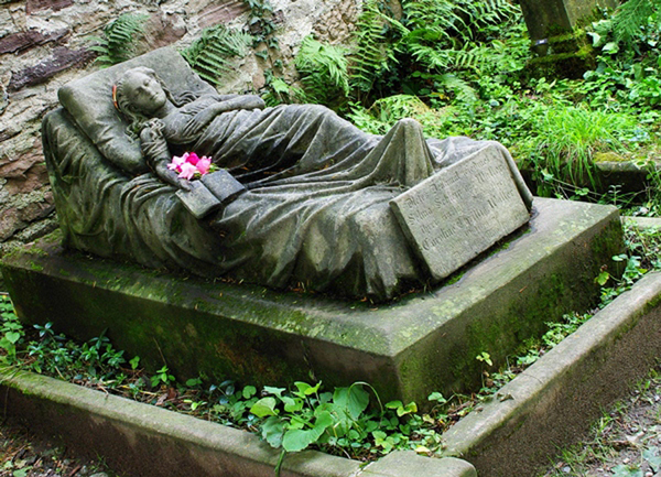 Caroline Walther's grave - My, Cemetery, Headstone, Sculpture, 19th century, Longpost