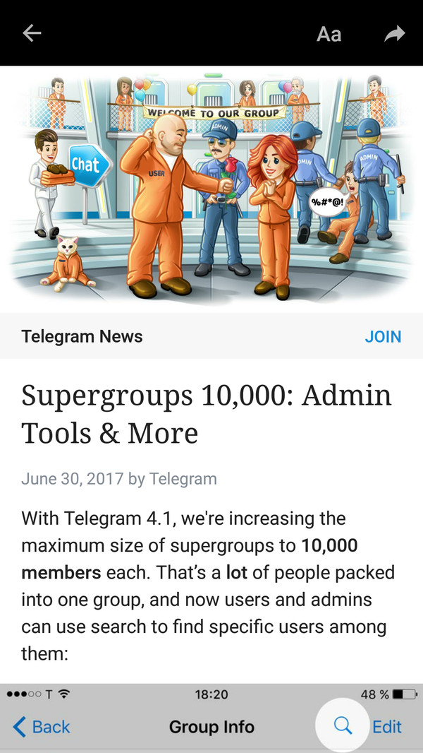 New update from telegram - Screenshot, Telegram, Update