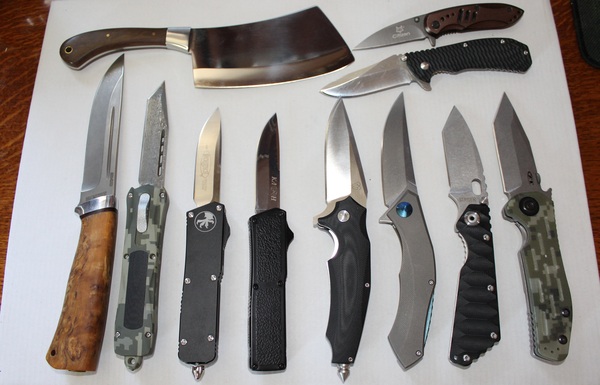 My collection of knives. - My, Knife, Collection, Copy