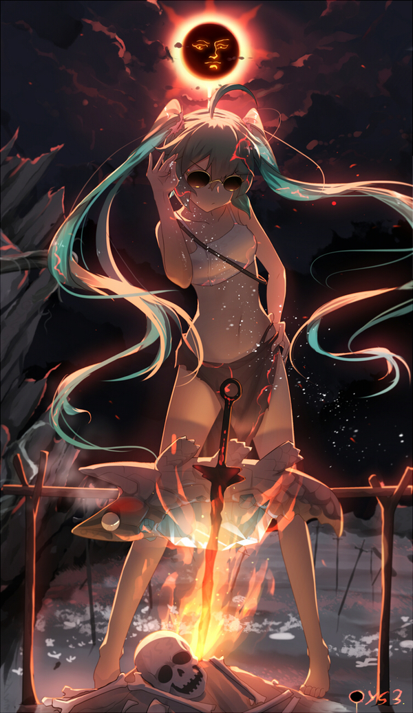 Miku #saltbae Vocaloid, Hatsune Miku, , Anime Art, Bai yemeng,  ø, Dark Souls