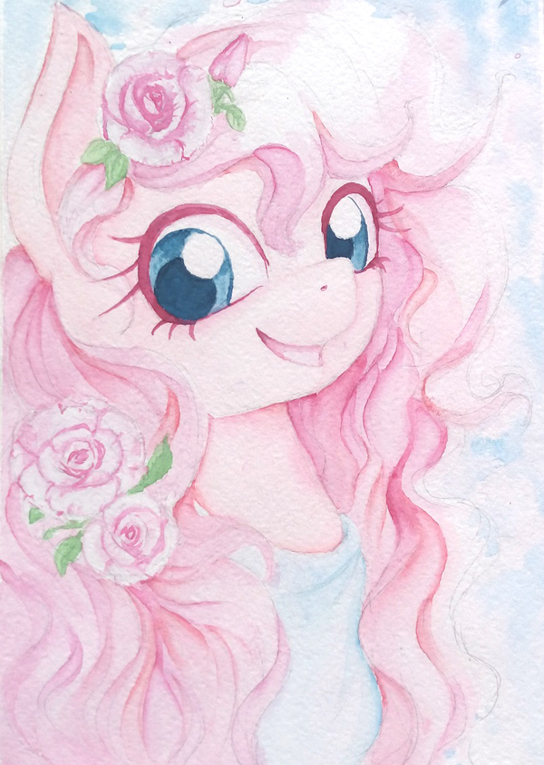 Pinkie) - My Little Pony, Моё, Pinkie Pie, Акварель