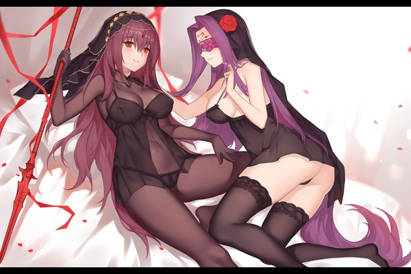 Ryder and Skatah - NSFW, Anime art, Type-Moon, Fate grand order, Scathach, Rider