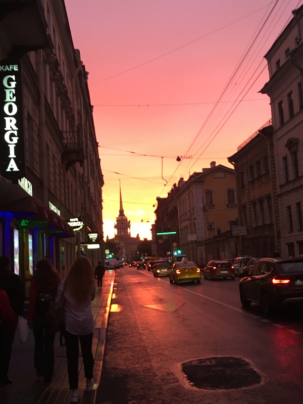 White nights, pink glasses - Sunset, My, Saint Petersburg, White Nights