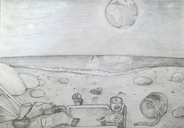 When everything is enough and you really want to go on vacation ... - My, Pencil drawing, Pencil, I want to go on vacation, , Vacation