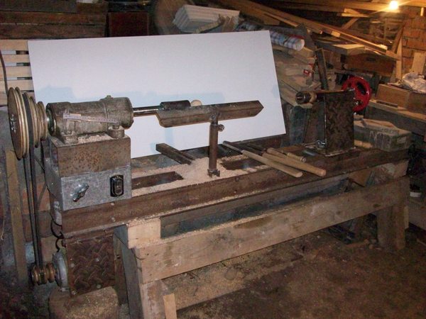 Homemade wood lathe - My, Lathe, Tags are clearly not mine, Longpost