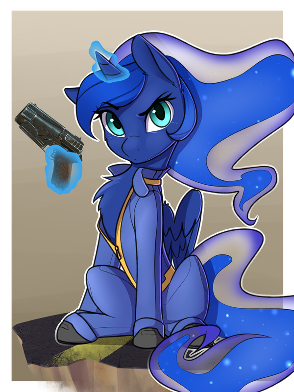 "Luna Fo4" by CaptainPudgeMuffin My Little Pony, Princess Luna, MLP Crossover, Fallout, CaptainPudgeMuffin