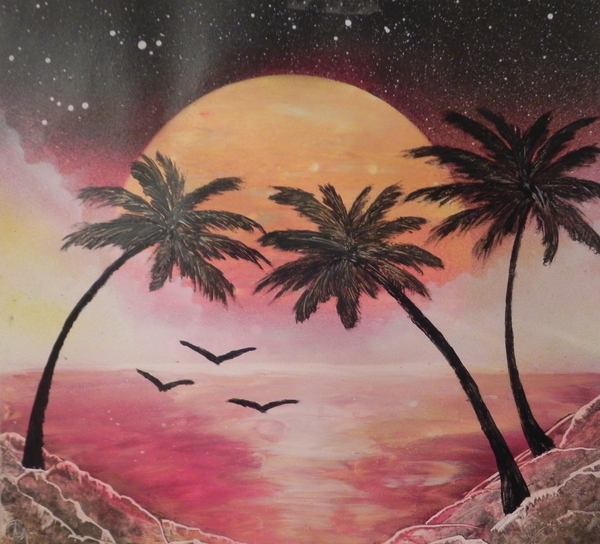 Few palm trees - My, Spray Art, Spacepainting, Painting, Art, Palm trees, Painting