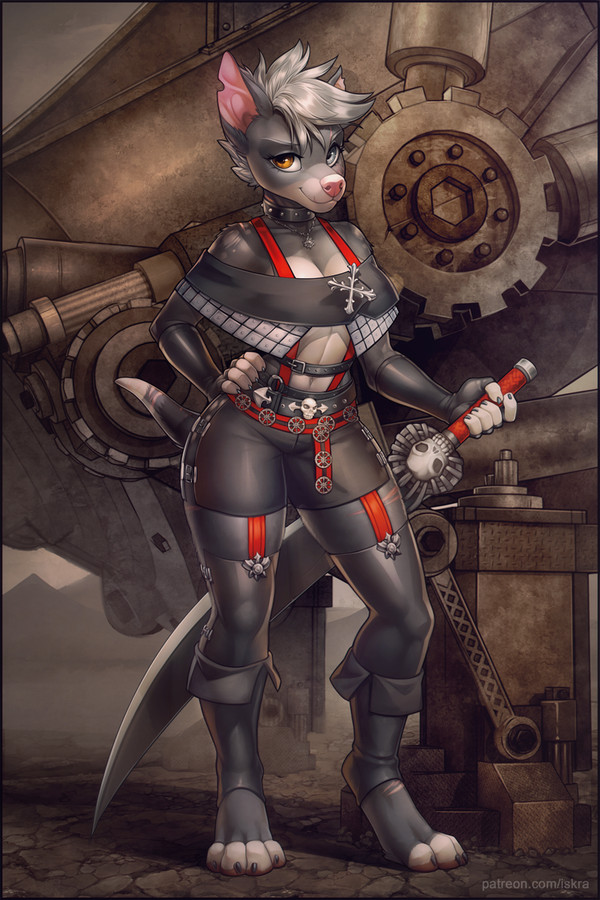 Steamgirls - dangerous - Furry, Art, Iskra, Dog, Steampunk, Cosplay, Final Fantasy