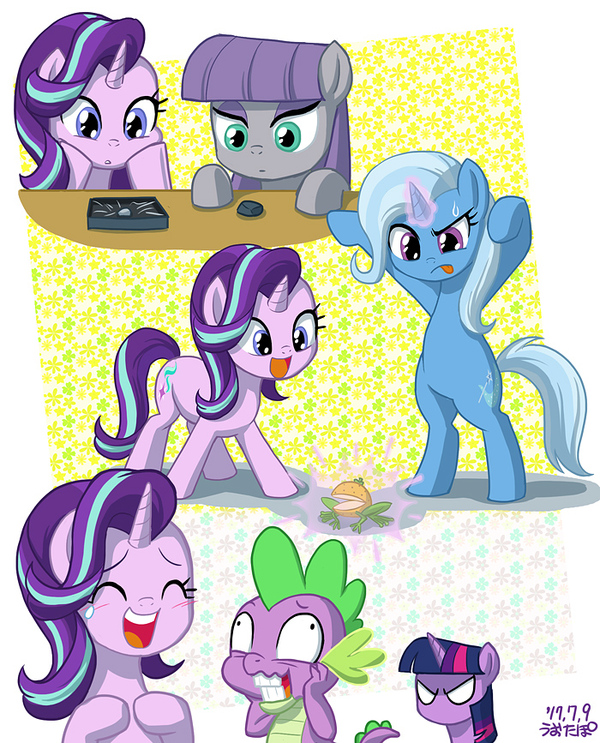 Старлайт и её друзья - My Little Pony, Starlight Glimmer, Maud Pie, Trixie, Spike, Twilight sparkle, Uotapo