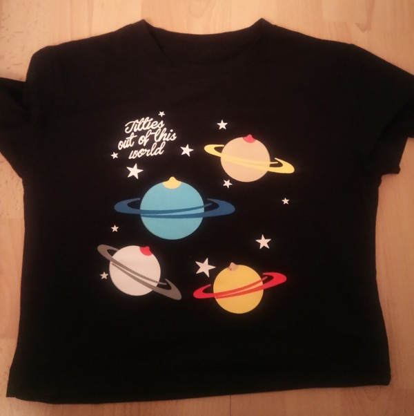 Planets? - My, T-shirt, AliExpress, Astronomy, Boobs