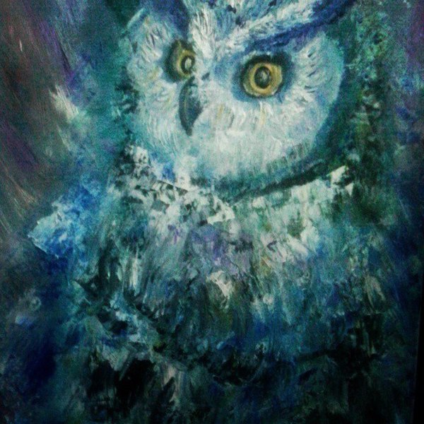 Owls are everything! I love painting these birds. Moreover, my last name is translated Owl - Oil painting, Painting, Owl, Painting, My, Work, Longpost